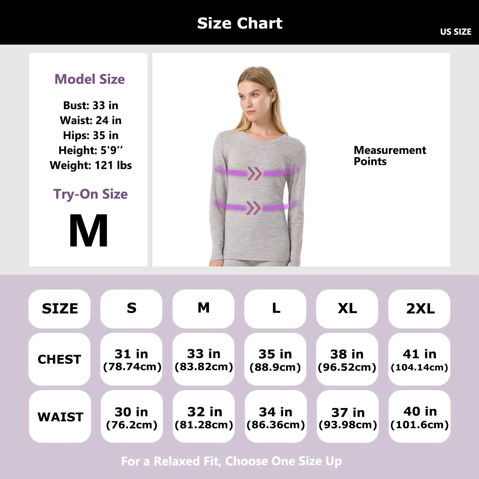 Women's Merino 250g Long Sleeve Crewe Thermal Top White Heather