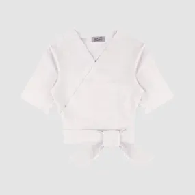 Wrap Top - Double Weave Gauze Slub - White