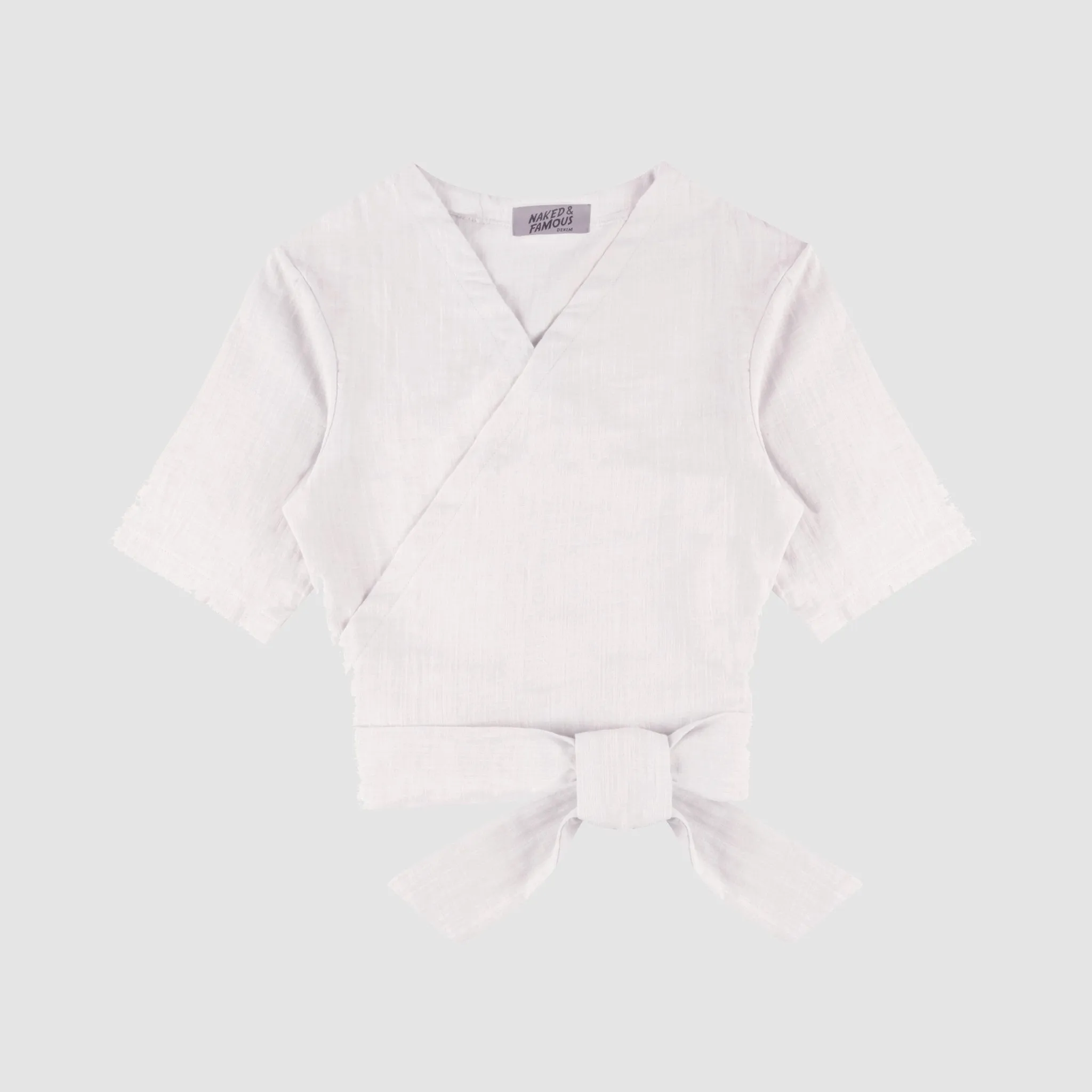 Wrap Top - Double Weave Gauze Slub - White
