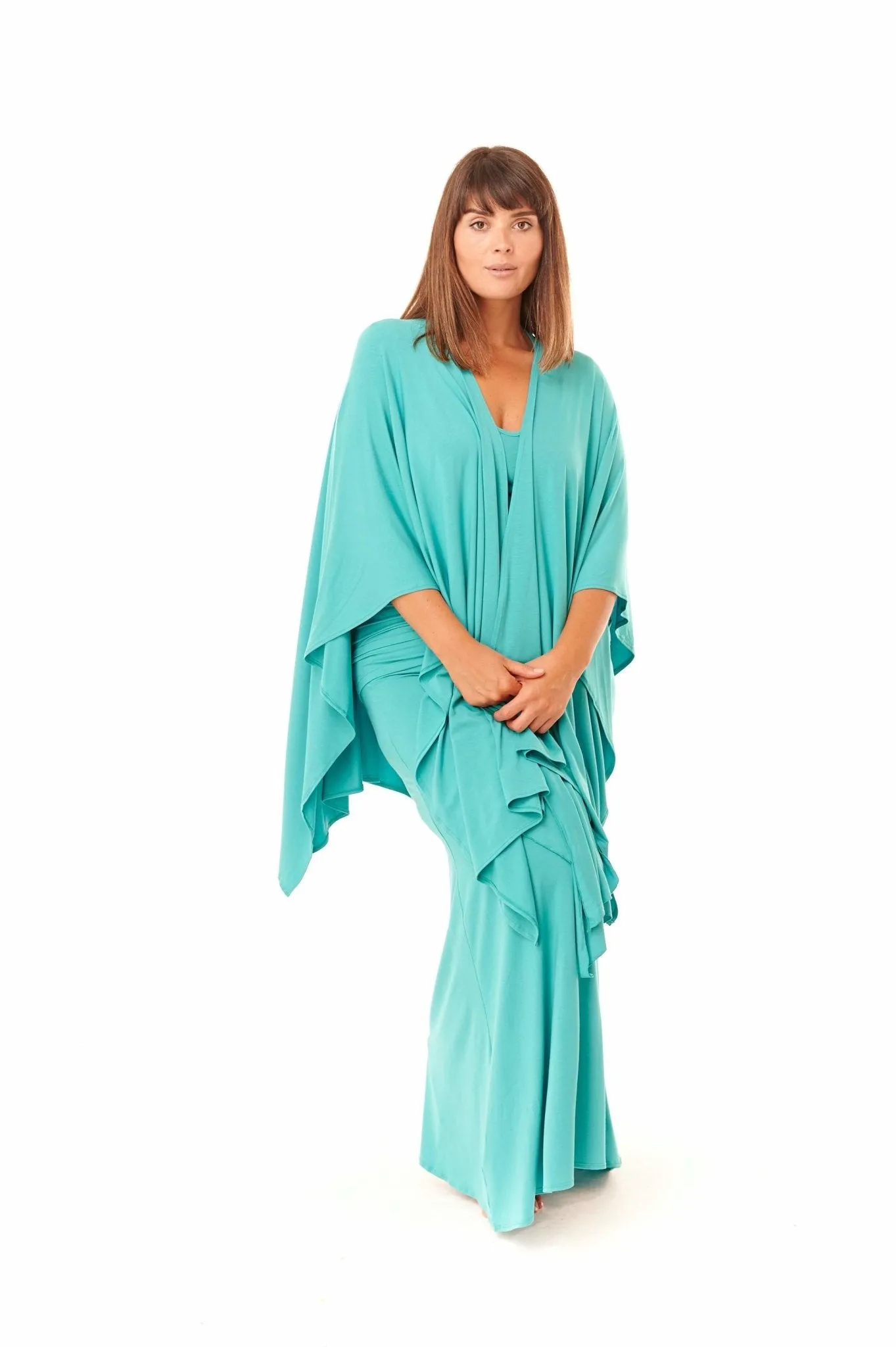 WRAP TOP TURQUOISE