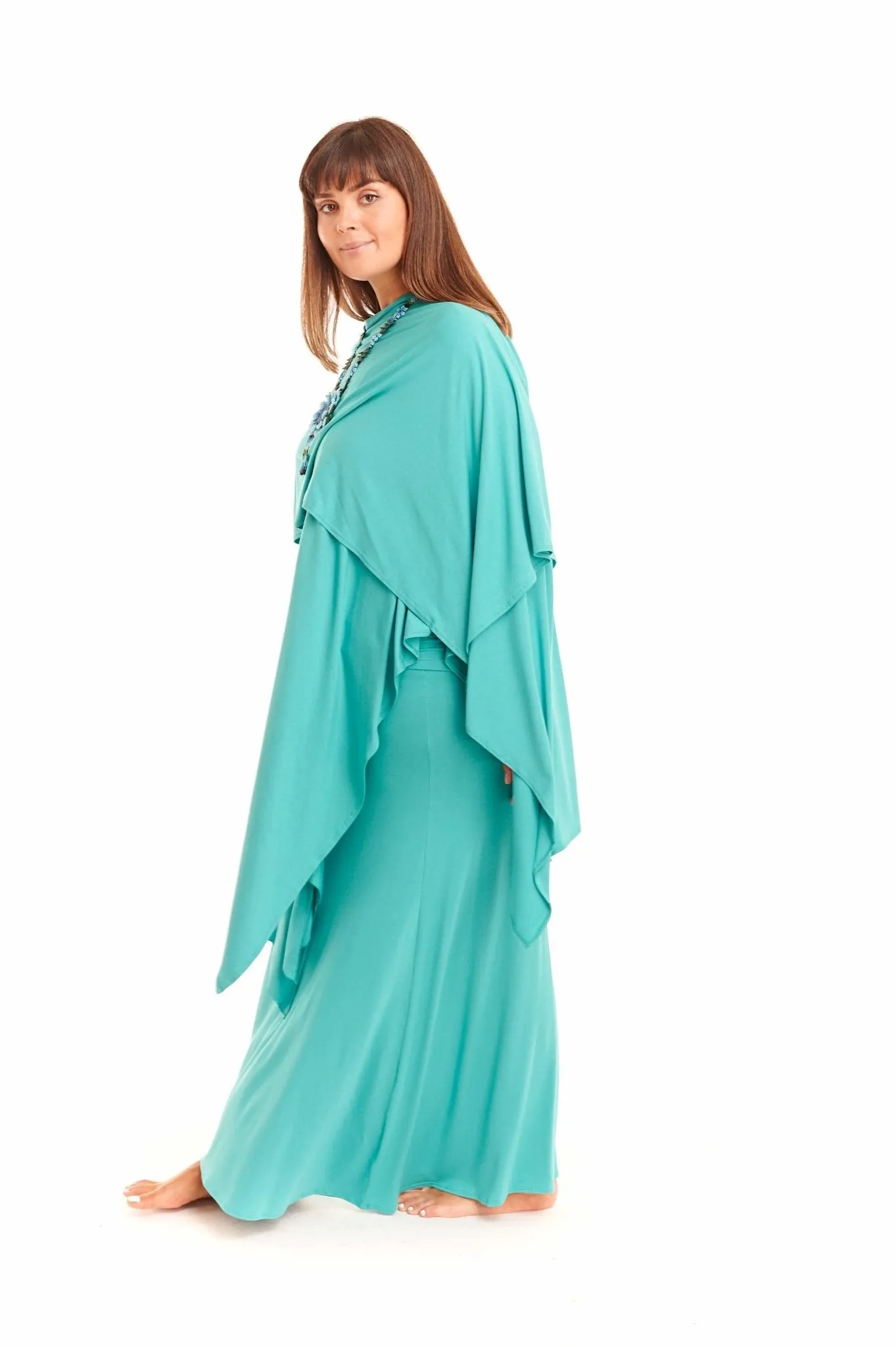 WRAP TOP TURQUOISE