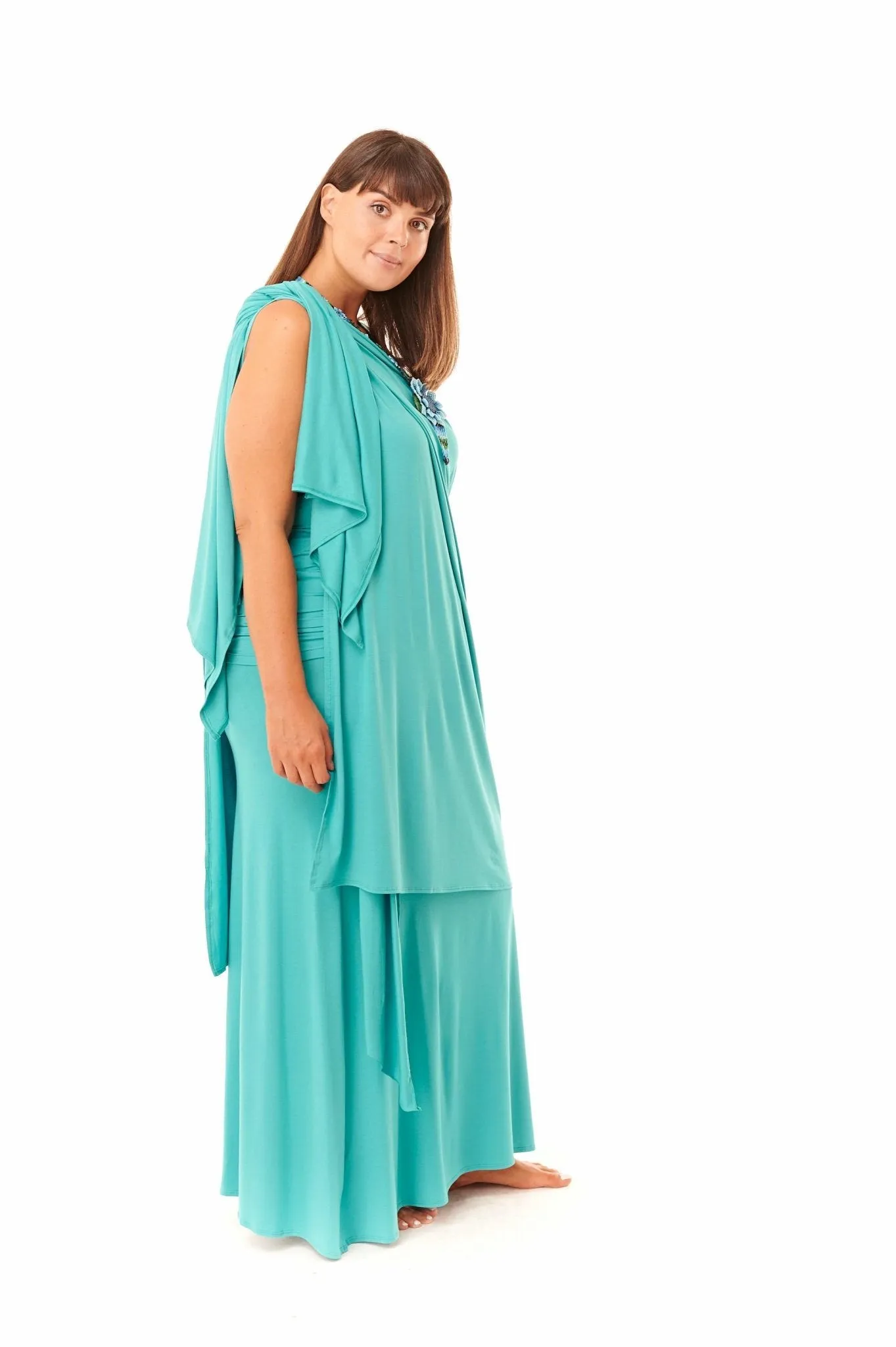 WRAP TOP TURQUOISE