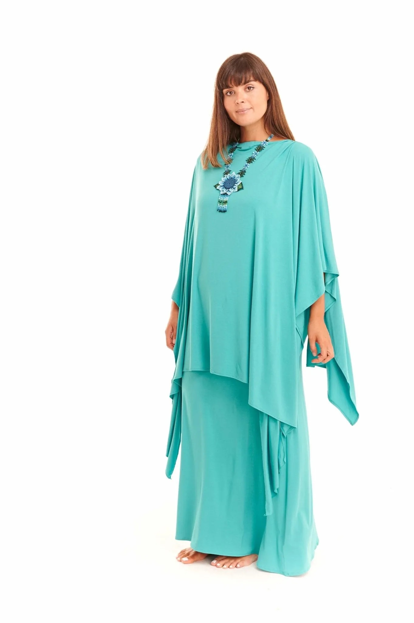 WRAP TOP TURQUOISE