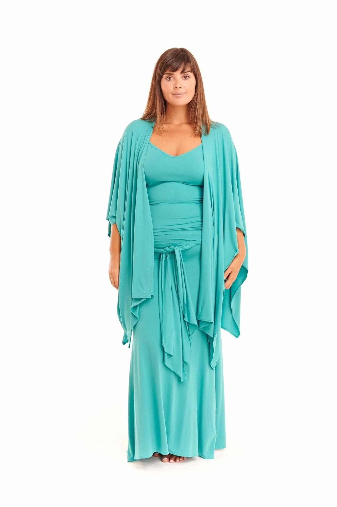 WRAP TOP TURQUOISE