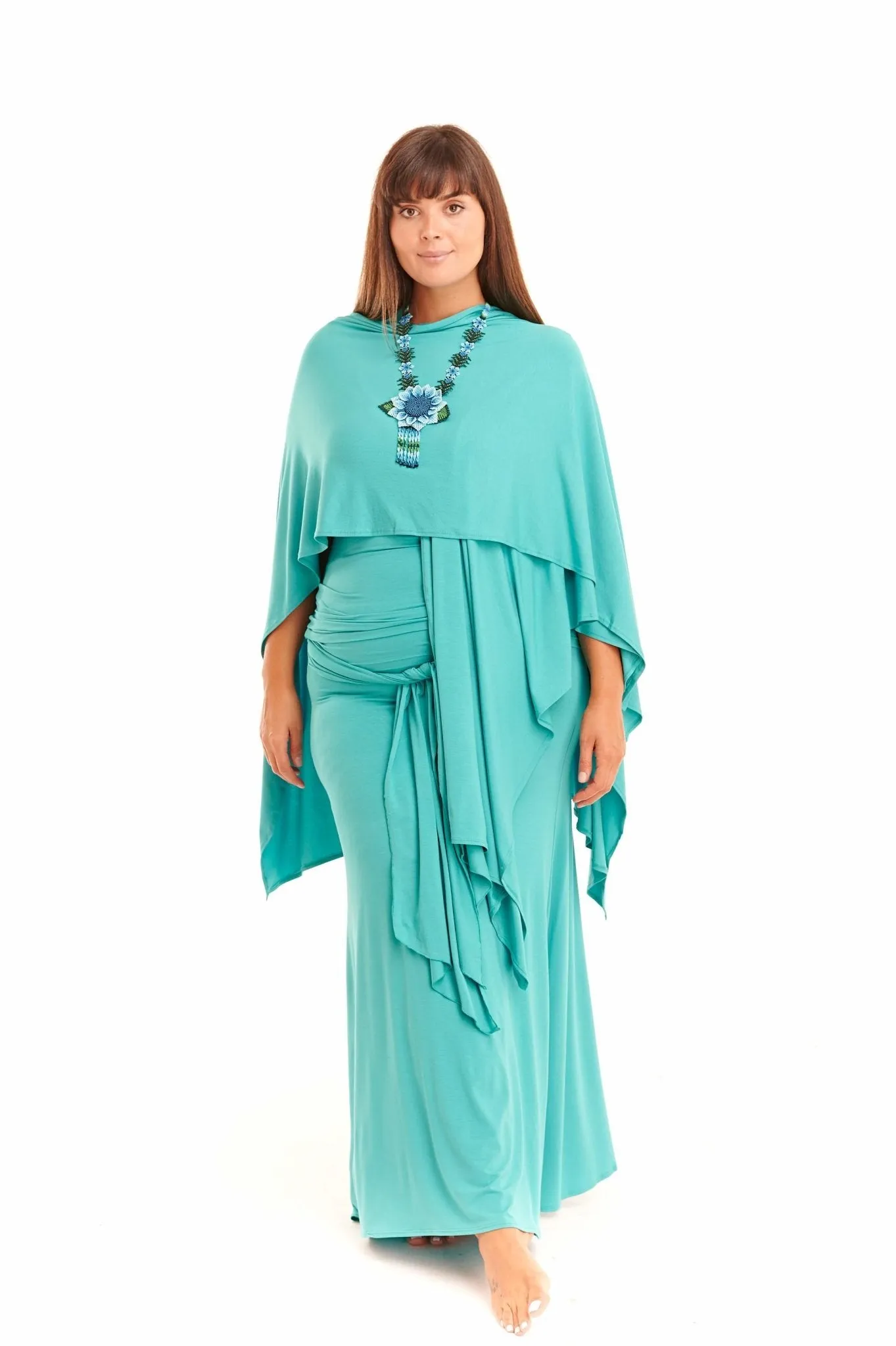 WRAP TOP TURQUOISE