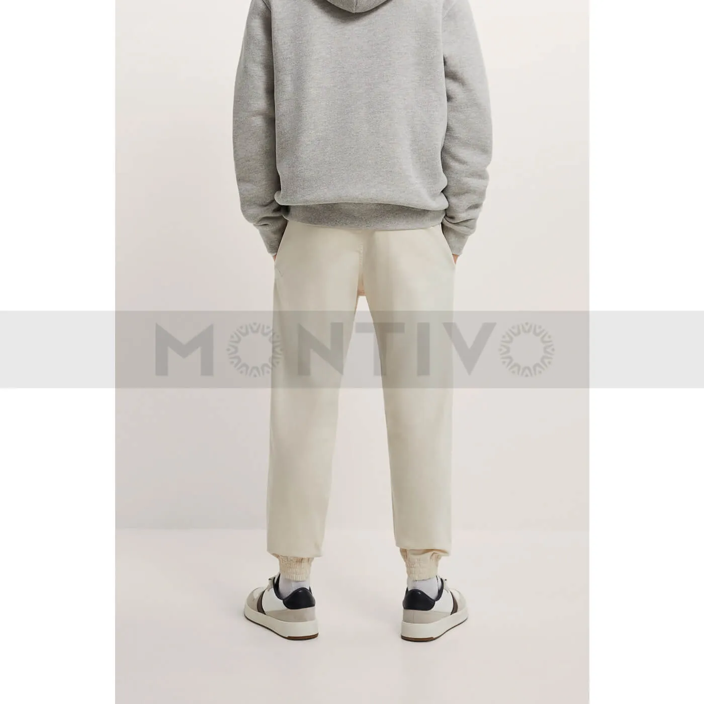ZM Light Beige Slim Fit Jogger Pants