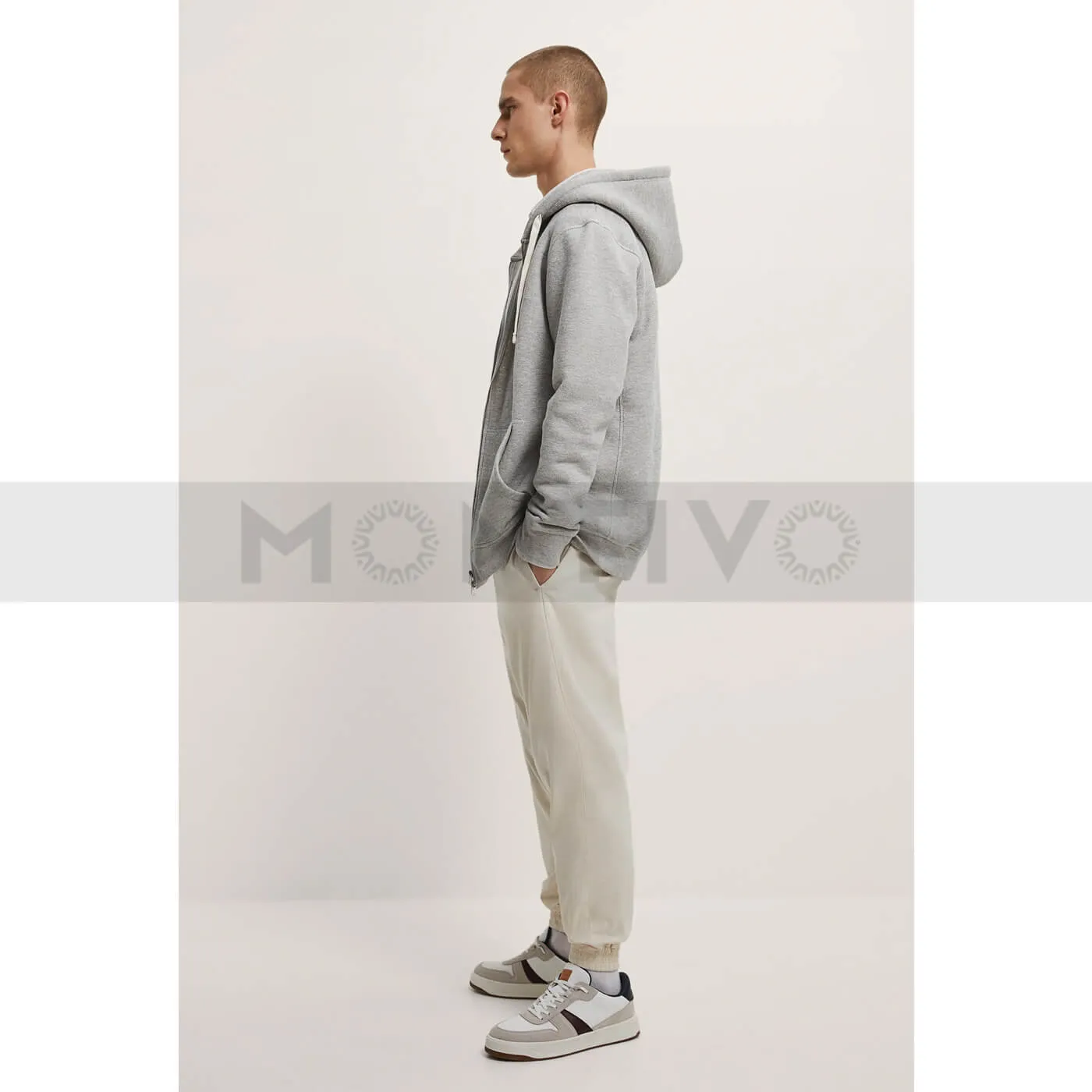ZM Light Beige Slim Fit Jogger Pants